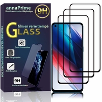 Oppo Find X3 Lite 6.43" CPH2145 (non compatible Oppo Find X3 6.7") [Les Dimensions EXACTES du telephone: 159.1 x 73.4 x 7.9 mm]: Lot / Pack de 3 Films de protection d'écran Verre Trempé