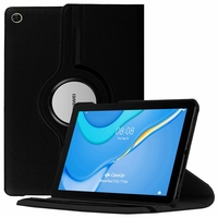 Huawei MatePad T10S/ T 10s/ T10 10.1" AGS3-L09 AGS3-W09 [Les Dimensions EXACTES du Tablette: 240.2 x 159 x 7.9 mm]: Etui Cuir PU Support Rotatif 360° - NOIR
