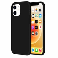 Apple iPhone 12 mini 5.4" A2399 A2176 A2398 A2400 (non compatible iPhone 12 6.1"): Coque TPU silicone mat souple ultra-fine antidérapant - NOIR