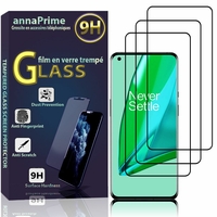 OnePlus 9 6.55" LE2110 LE2111 LE2113 LE2115 LE2117 (non compatible OnePlus 9 Pro 6.7"): Lot / Pack de 3 Films de protection d'écran Verre Trempé