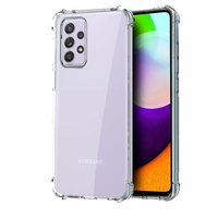 Samsung Galaxy A52S 5G 6.5" SM-A528B SM-A528B/DS [Les Dimensions EXACTES du telephone: 159.9 x 75.1 x 8.4 mm]: Coque Silicone TPU Souple anti-choc ultra résistant avec Coins Renforcés - TRANSPARENT