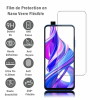 Huawei Honor 9X/ 9X Pro/ 9X Premium 6.59" (non compatible Honor 9/ 9 Premium 5.15"): 1 Film Protection d'écran en Verre Nano Fléxible, Dureté 9H Inrayable Incassable Invisible Ultra Résistant