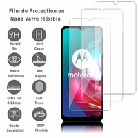 Motorola Moto G10/ G20/ G30 6.5" XT2129-1 XT2129-2 XT2128-1 XT2128-2 XT2127-2 PAML0000IN: 3 Films Protection d'écran en Verre Nano Fléxible, Dureté 9H Inrayable Incassable Invisible Ultra Résistant