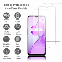 Realme C31 6.5" RMX3501: 2 Films Protection d'écran en Verre Nano Fléxible, Dureté 9H Inrayable Incassable Invisible Ultra Résistant