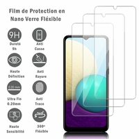Samsung Galaxy A02 6.5" SM-A022F A022F/DS A022M A022M/DS (non compatible Galaxy A02S): 3 Films Protection d'écran en Verre Nano Fléxible, Dureté 9H Inrayable Incassable Invisible Ultra Résistant