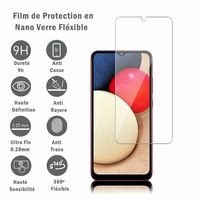 Samsung Galaxy A02S 6.5" SM-A025F A025F/DS A025G A025G/DS A025M A025M/DS (non compatible Galaxy A02): 1 Film Protection d'écran en Verre Nano Fléxible, Dureté 9H Inrayable Incassable Invisible Ultra Résistant