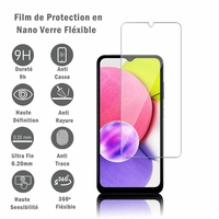 Samsung Galaxy A03S 6.5" SM-A037F SM-A037M SM-A037F/DS SM-A037M/DS SM-A037G/DSN: 1 Film Protection d'écran en Verre Nano Fléxible, Dureté 9H Inrayable Incassable Invisible Ultra Résistant