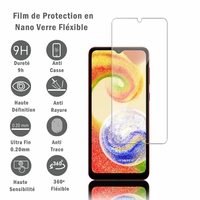 Samsung Galaxy A04 6.5" SM-A045F SM-A045M SM-A045F/DS SM-A045M/DS (non compatible avec Galaxy A04S): 1 Film Protection d'écran en Verre Nano Fléxible, Dureté 9H Inrayable Incassable Invisible Ultra Résistant