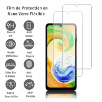 Samsung Galaxy A04S 6.5" SM-A047F SM-A047M SM-A047F/DS SM-A047F/DSN SM-A047M/DS (non compatible avec Galaxy A04): 2 Films Protection d'écran en Verre Nano Fléxible, Dureté 9H Inrayable Incassable Invisible Ultra Résistant