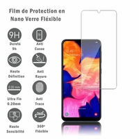 Samsung Galaxy A10 6.2" SM-A105F/ A105F/DS [Les Dimensions EXACTES du telephone: 155.6 x 75.6 x 7.9 mm]: 1 Film Protection d'écran en Verre Nano Fléxible, Dureté 9H Inrayable Incassable Invisible Ultra Résistant