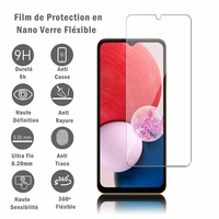 Samsung Galaxy A13 LTE 4G 6.6" SM-A135F SM-A135M (non compatible avec Galaxy A13 5G 6.5"): 1 Film Protection d'écran en Verre Nano Fléxible, Dureté 9H Inrayable Incassable Invisible Ultra Résistant