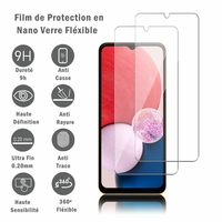 Samsung Galaxy A13 LTE 4G 6.6" SM-A135F SM-A135M (non compatible avec Galaxy A13 5G 6.5"): 2 Films Protection d'écran en Verre Nano Fléxible, Dureté 9H Inrayable Incassable Invisible Ultra Résistant