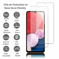 Samsung Galaxy A13 (SM-A137) 4G 6.6" SM-A137F (non compatible avec Galaxy A13 5G 6.5"): 2 Films Protection d'écran en Verre Nano Fléxible, Dureté 9H Inrayable Incassable Invisible Ultra Résistant