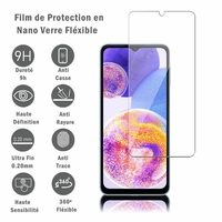 Samsung Galaxy A23 6.6" SM-A235F SM-A235F/DS SM-A235F/DSN SM-A235M SM-A235M/DS: 1 Film Protection d'écran en Verre Nano Fléxible, Dureté 9H Inrayable Incassable Invisible Ultra Résistant