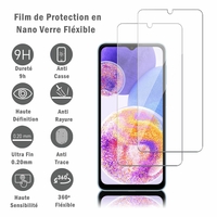 Samsung Galaxy A23 6.6" SM-A235F SM-A235F/DS SM-A235F/DSN SM-A235M SM-A235M/DS: 2 Films Protection d'écran en Verre Nano Fléxible, Dureté 9H Inrayable Incassable Invisible Ultra Résistant