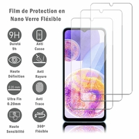 Samsung Galaxy A23 6.6" SM-A235F SM-A235F/DS SM-A235F/DSN SM-A235M SM-A235M/DS: 3 Films Protection d'écran en Verre Nano Fléxible, Dureté 9H Inrayable Incassable Invisible Ultra Résistant