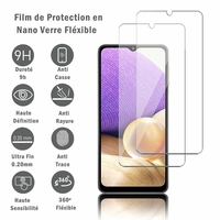 Samsung Galaxy A32 5G 6.5" SM-A326B SM-A326B/DS SM-A326BR/DS SM-A326BR SM-A326U (non compatible Galaxy A32/ A32 4G 6.4"): 2 Films Protection d'écran en Verre Nano Fléxible, Dureté 9H Inrayable Incassable Invisible Ultra Résistant