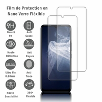 Vivo Y70/ V20 SE 6.44" V2022 V2023 (non compatible avec Vivo Y70s/ Y70t/ V20 Pro): 2 Films Protection d'écran en Verre Nano Fléxible, Dureté 9H Inrayable Incassable Invisible Ultra Résistant
