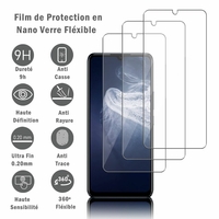 Vivo Y70/ V20 SE 6.44" V2022 V2023 (non compatible avec Vivo Y70s/ Y70t/ V20 Pro): 3 Films Protection d'écran en Verre Nano Fléxible, Dureté 9H Inrayable Incassable Invisible Ultra Résistant