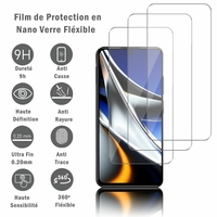 Xiaomi Poco X4 Pro 5G 6.67" [Dimensions du téléphone: 164.2 x 76.1 x 8.1 mm]: 3 Films Protection d'écran en Verre Nano Fléxible, Dureté 9H Inrayable Incassable Invisible Ultra Résistant
