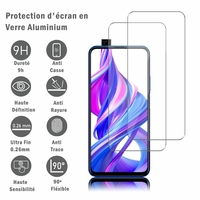 Huawei Honor 9X/ 9X Pro/ 9X Premium 6.59" (non compatible Honor 9/ 9 Premium 5.15"): 2 Films Protection d'écran en verre d'aluminium super résistant 9H, définition HD, anti-rayures, anti-empreintes digitales