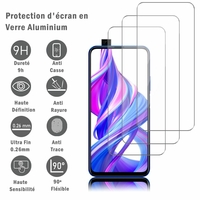 Huawei Honor 9X/ 9X Pro/ 9X Premium 6.59" (non compatible Honor 9/ 9 Premium 5.15"): 3 Films Protection d'écran en verre d'aluminium super résistant 9H, définition HD, anti-rayures, anti-empreintes digitales