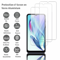 Motorola Moto G50 5G 6.5" (non compatible Motorola Moto G50 164.9mn): 3 Films Protection d'écran en verre d'aluminium super résistant 9H, définition HD, anti-rayures, anti-empreintes digitales