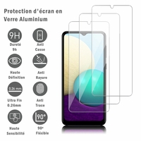Samsung Galaxy A02 6.5" SM-A022F A022F/DS A022M A022M/DS (non compatible Galaxy A02S): 3 Films Protection d'écran en verre d'aluminium super résistant 9H, définition HD, anti-rayures, anti-empreintes digitales