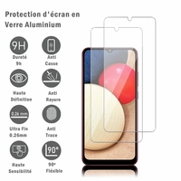 Samsung Galaxy A02S 6.5" SM-A025F A025F/DS A025G A025G/DS A025M A025M/DS (non compatible Galaxy A02): 2 Films Protection d'écran en verre d'aluminium super résistant 9H, définition HD, anti-rayures, anti-empreintes digitales