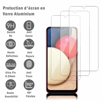 Samsung Galaxy A02S 6.5" SM-A025F A025F/DS A025G A025G/DS A025M A025M/DS (non compatible Galaxy A02): 3 Films Protection d'écran en verre d'aluminium super résistant 9H, définition HD, anti-rayures, anti-empreintes digitales