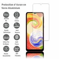 Samsung Galaxy A04 6.5" SM-A045F SM-A045M SM-A045F/DS SM-A045M/DS (non compatible avec Galaxy A04S): 1 Film Protection d'écran en verre d'aluminium super résistant 9H, définition HD, anti-rayures, anti-empreintes digitales