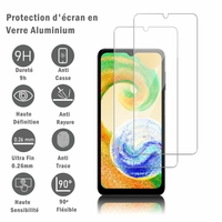 Samsung Galaxy A04S 6.5" SM-A047F SM-A047M SM-A047F/DS SM-A047F/DSN SM-A047M/DS (non compatible avec Galaxy A04): 2 Films Protection d'écran en verre d'aluminium super résistant 9H, définition HD, anti-rayures, anti-empreintes digitales