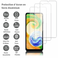 Samsung Galaxy A04S 6.5" SM-A047F SM-A047M SM-A047F/DS SM-A047F/DSN SM-A047M/DS (non compatible avec Galaxy A04): 3 Films Protection d'écran en verre d'aluminium super résistant 9H, définition HD, anti-rayures, anti-empreintes digitales