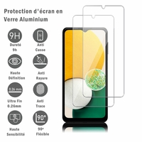 Samsung Galaxy A13 5G 6.5" SM-A136U SM-A136U1: 2 Films Protection d'écran en verre d'aluminium super résistant 9H, définition HD, anti-rayures, anti-empreintes digitales