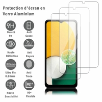 Samsung Galaxy A13 5G 6.5" SM-A136U SM-A136U1: 3 Films Protection d'écran en verre d'aluminium super résistant 9H, définition HD, anti-rayures, anti-empreintes digitales