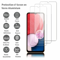 Samsung Galaxy A13 LTE 4G 6.6" SM-A135F SM-A135M (non compatible avec Galaxy A13 5G 6.5"): 3 Films Protection d'écran en verre d'aluminium super résistant 9H, définition HD, anti-rayures, anti-empreintes digitales