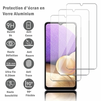 Samsung Galaxy A32 5G 6.5" SM-A326B SM-A326B/DS SM-A326BR/DS SM-A326BR SM-A326U (non compatible Galaxy A32/ A32 4G 6.4"): 3 Films Protection d'écran en verre d'aluminium super résistant 9H, définition HD, anti-rayures, anti-empreintes digitales