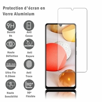Samsung Galaxy A42 5G 6.6" SM-A426B SM-A426B/DS [Les Dimensions EXACTES du telephone: 164.4 x 75.9 x 8.6 mm]: 1 Film Protection d'écran en verre d'aluminium super résistant 9H, définition HD, anti-rayures, anti-empreintes digitales