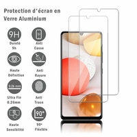 Samsung Galaxy A42 5G 6.6" SM-A426B SM-A426B/DS [Les Dimensions EXACTES du telephone: 164.4 x 75.9 x 8.6 mm]: 2 Films Protection d'écran en verre d'aluminium super résistant 9H, définition HD, anti-rayures, anti-empreintes digitales