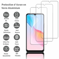 Vivo Y21/ Y21a/ Y21e/ Y21s/ Y21t/ Y33s V2111 V2110 V2109 V2135: 3 Films Protection d'écran en verre d'aluminium super résistant 9H, définition HD, anti-rayures, anti-empreintes digitales