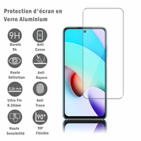 Xiaomi Redmi Note 11 4G 6.5" 21121119SC (non compatible avec Xiaomi Redmi Note 11 6.43"): 1 Film Protection d'écran en verre d'aluminium super résistant 9H, définition HD, anti-rayures, anti-empreintes digitales