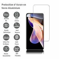 Xiaomi Redmi Note 11 Pro+ Plus 6.67" (non compatible avec Xiaomi Redmi Note 11/ Note 11 Pro/ Note 11 Pro 5G): 1 Film Protection d'écran en verre d'aluminium super résistant 9H, définition HD, anti-rayures, anti-empreintes digitales