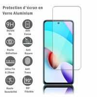 Xiaomi Redmi 10 6.5" 21061119AG (non compatible Xiaomi Redmi Note 10/ Redmi 10 Prime): 1 Film Protection d'écran en verre d'aluminium super résistant 9H, définition HD, anti-rayures, anti-empreintes digitales