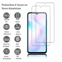 Xiaomi Redmi 9A 6.53" M2006C3LG (non compatible Xiaomi Redmi 9/ 9C) [Les Dimensions EXACTES du telephone: 164.9 x 77.1 x 9 mm]: 2 Films Protection d'écran en verre d'aluminium super résistant 9H, définition HD, anti-rayures, anti-empreintes digitales