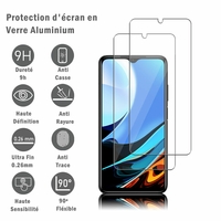 Xiaomi Redmi 9T/ 9 Power 6.53" J19S M2010J19SG M2010J19SI (non compatible Xiaomi Redmi 9/ 9A): 2 Films Protection d'écran en verre d'aluminium super résistant 9H, définition HD, anti-rayures, anti-empreintes digitales