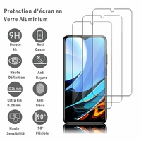Xiaomi Redmi 9T/ 9 Power 6.53" J19S M2010J19SG M2010J19SI (non compatible Xiaomi Redmi 9/ 9A): 3 Films Protection d'écran en verre d'aluminium super résistant 9H, définition HD, anti-rayures, anti-empreintes digitales