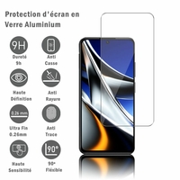 Xiaomi Poco X4 Pro 5G 6.67" [Dimensions du téléphone: 164.2 x 76.1 x 8.1 mm]: 1 Film Protection d'écran en verre d'aluminium super résistant 9H, définition HD, anti-rayures, anti-empreintes digitales