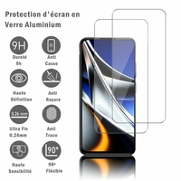 Xiaomi Poco X4 Pro 5G 6.67" [Dimensions du téléphone: 164.2 x 76.1 x 8.1 mm]: 2 Films Protection d'écran en verre d'aluminium super résistant 9H, définition HD, anti-rayures, anti-empreintes digitales