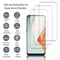 OnePlus Nord N100 6.52" BE2013 (non compatible OnePlus Nord 6.44"/ Nord N10 5G 6.49"): 3 Films Protection d'écran en Verre Nano Fléxible, Dureté 9H Inrayable Incassable Invisible Ultra Résistant