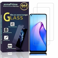 Oppo Reno8 5G 6.4" CPH2359 (non compatible avec Oppo Reno8 4G 6.43"): Lot / Pack de 2 Films de protection d'écran Verre Trempé